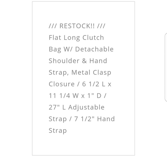 RESTOCKING SOON! 🆕️JUST IN! NEW CLUTCH/CROSSBODY! - Picture 2 of 5